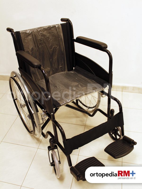 Silla de Ruedas con Llanta Sólida y Estructura Esmaltada