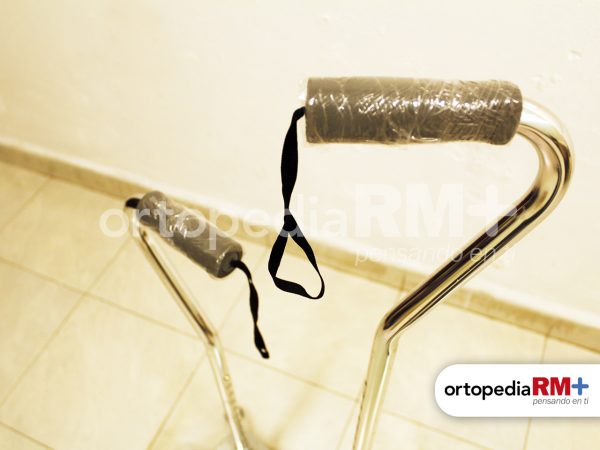 Bastón de Cuatro Apoyos con Cuello de Ganso Plata - Imagen 2