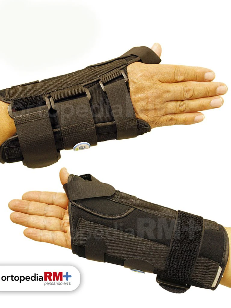 Muñequera ortopédica para soporte y estabilización de articulación